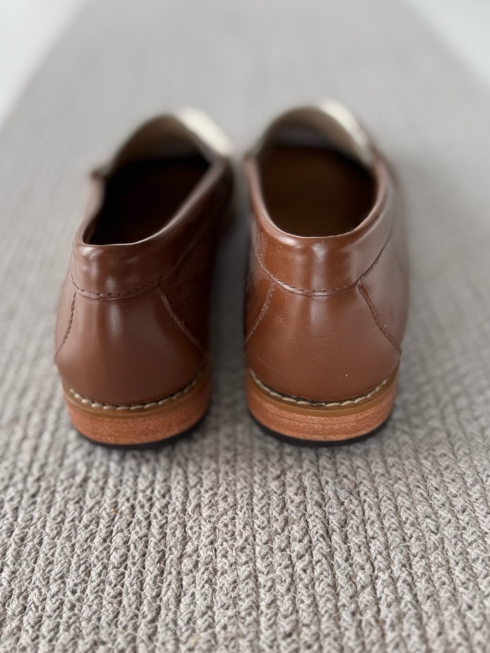 G.H. Bass Weejuns Whitney Two Tone Brown White Penny Loafers Size Women’s 9 - Picture 6 of 9